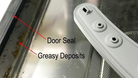 dirty dishwasher seal