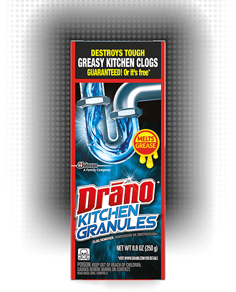 Kitchen Granules Clog Remover Drano SC Johnson   Drano KitchenGranulesBottle Large Front 