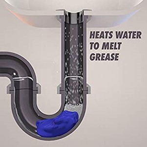unclogging a kitchen sink with drano